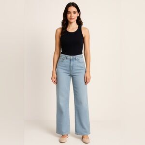 ✨ LC Lauren Conrad Blue Wide Leg Ankle Jeans – Women’s Size 6 👖💙